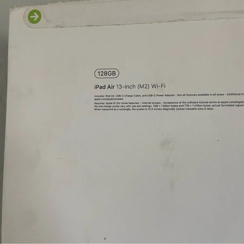 iPad Air 13-inch (M2) 128GB Wi-Fi BOX Only